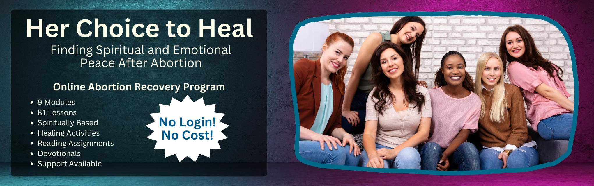 Online abortion recovery program.