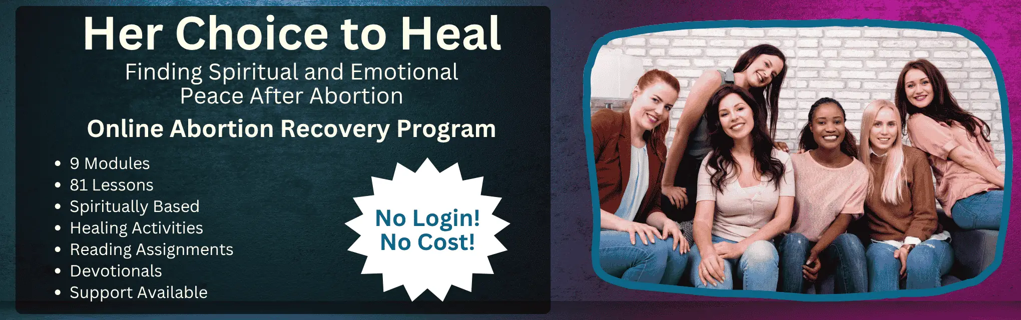 Online abortion recovery program.